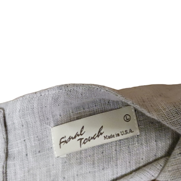 Final Touch 100% Cotton 2-Toned Colorblock Sleeveless Dress Large Lagenlook - Picture 3 of 4